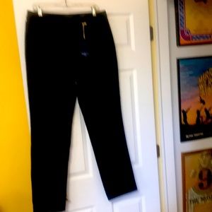 Charter Club sz 14 black raised velvet tummy slimming lexington straight.